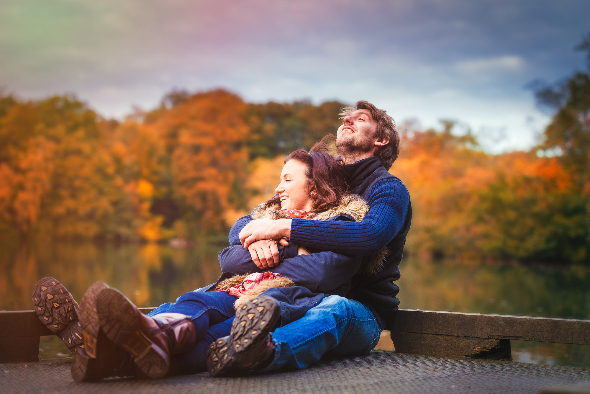 SAM & JOHNO BOLAM LAKE ENGAGEMENT PHOTOGRAPHY