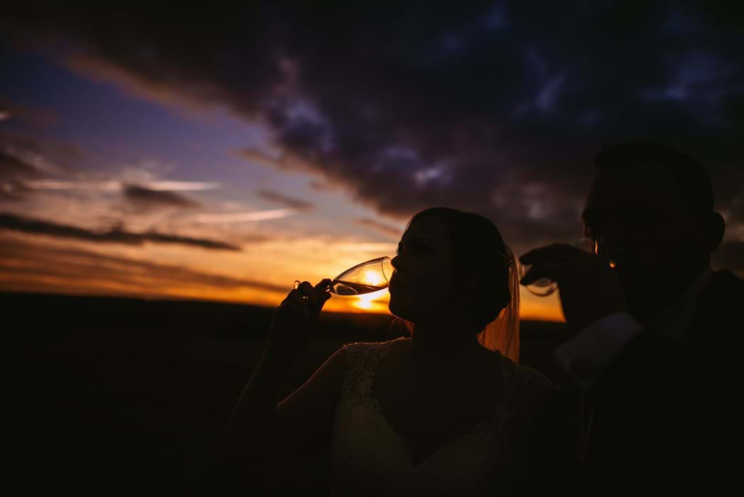 kath chris wine sunset