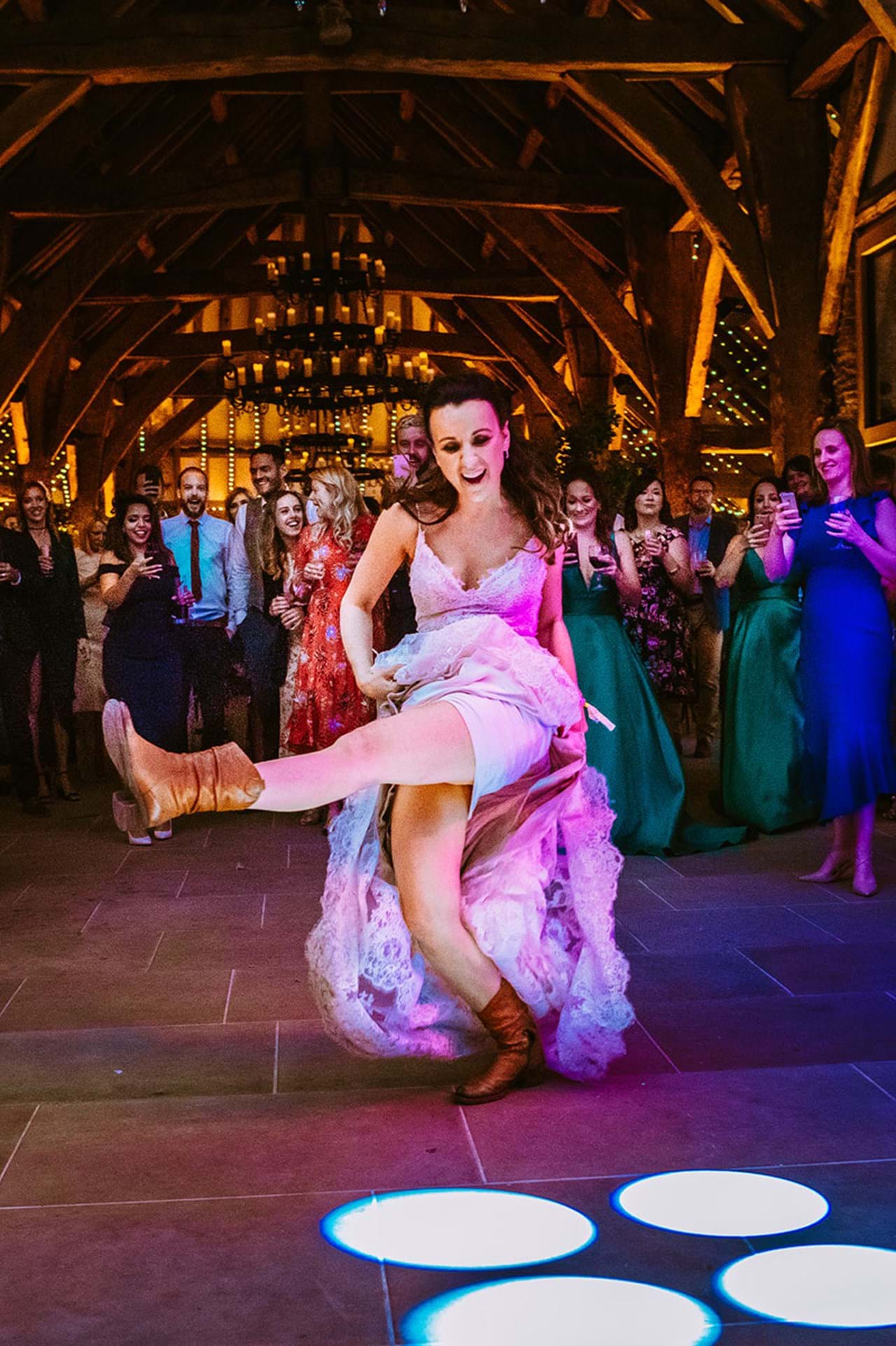 Bride rocking the wedding dance floor