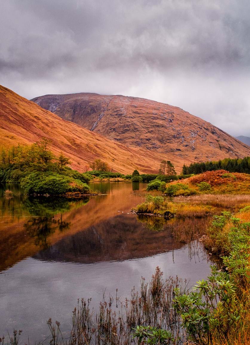 Autumn colours and refections in Glen Etive