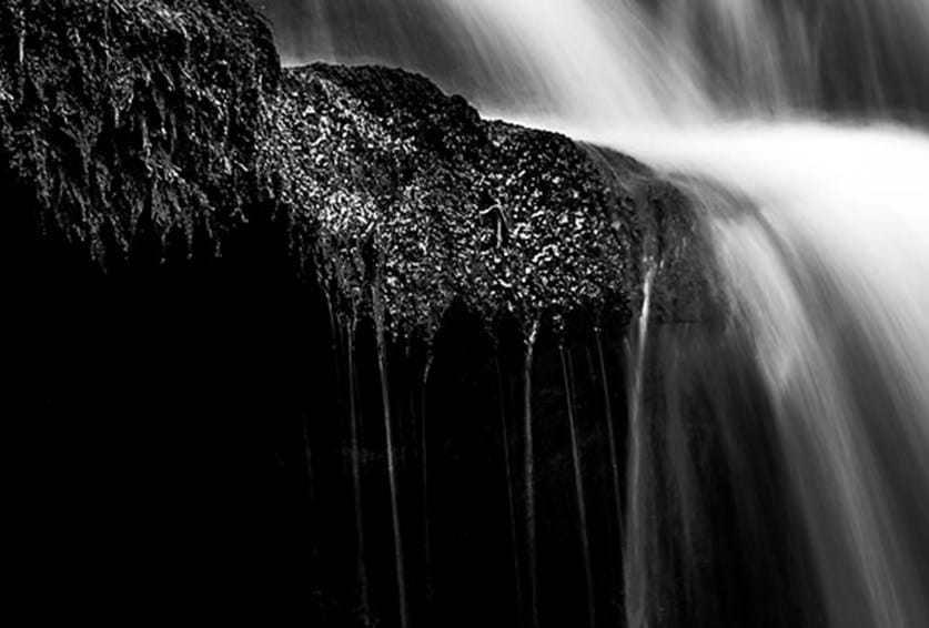 Abstract B&W Scaleber Force Waterfall