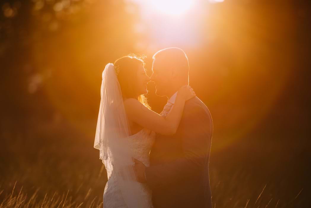 golden hour wedding photography